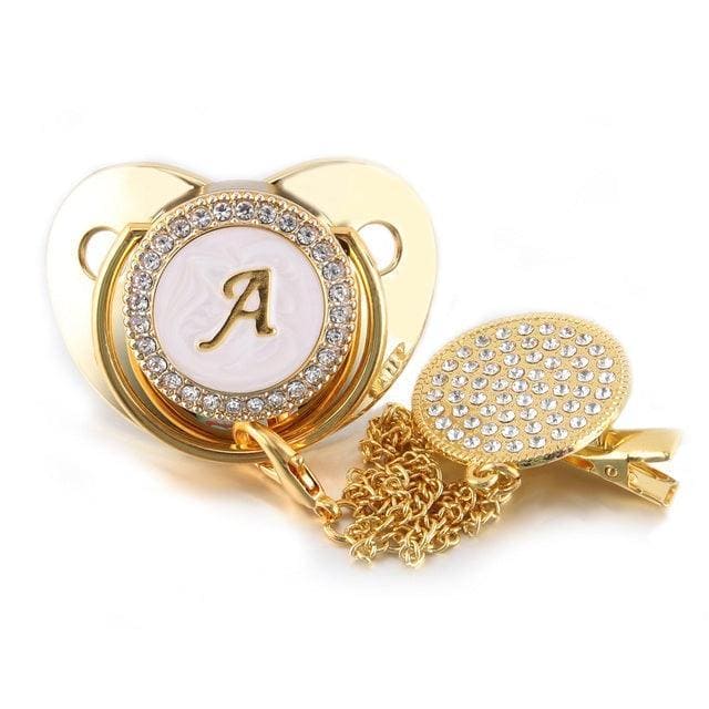 Gold Letter Baby Pacifier | Best Baby Pacifier | Newborn Care